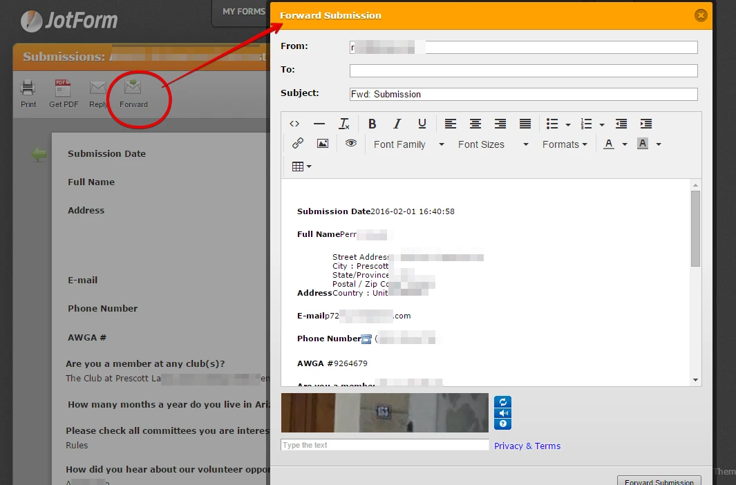 Form responses go blank when forwarding email Image 1 Screenshot 20