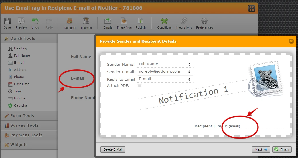 Recipient E mail options   Can I use Field Name tags   RESOLVED Image 2 Screenshot 41
