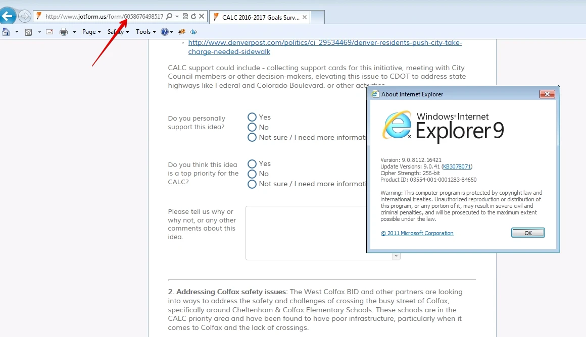 Form not loading in IE browser Image 1 Screenshot 40