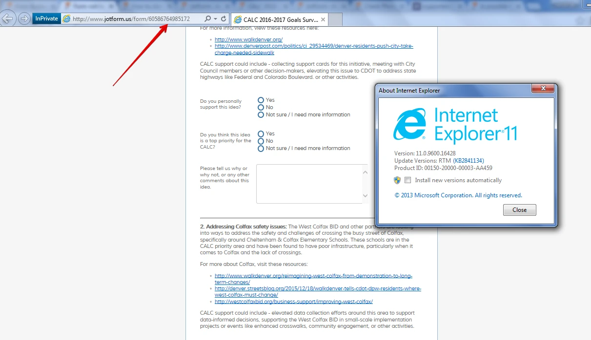 Form not loading in IE browser Image 3 Screenshot 62