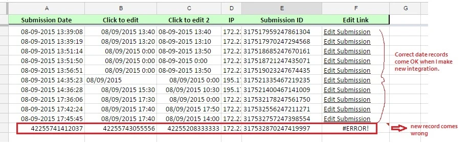 Google Spreadsheet integration records date values as a weird numbers Image 1 Screenshot 20