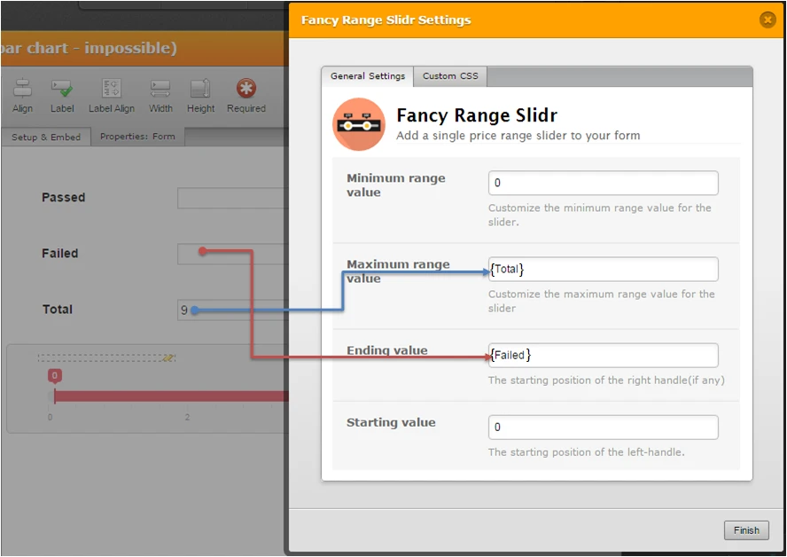 Use value from the other fields on Fancy Range Slider Widget Image 1 Screenshot 20