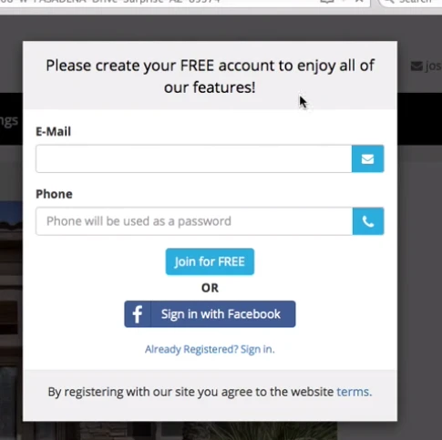 Form that allow users to sign in to Facebook or Twitter? Image 1 Screenshot 20