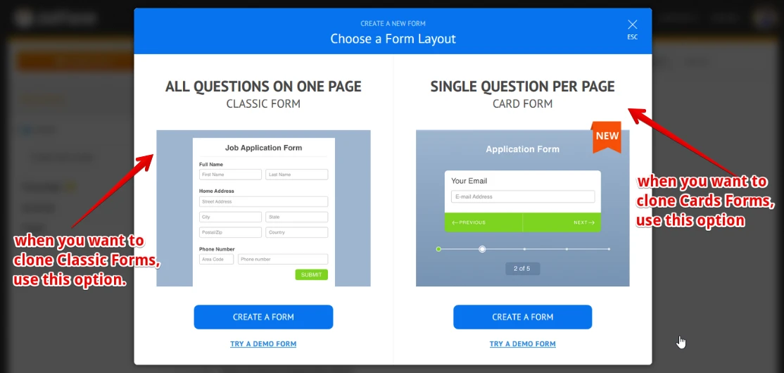 Form Settings: Change the layout option Image 10