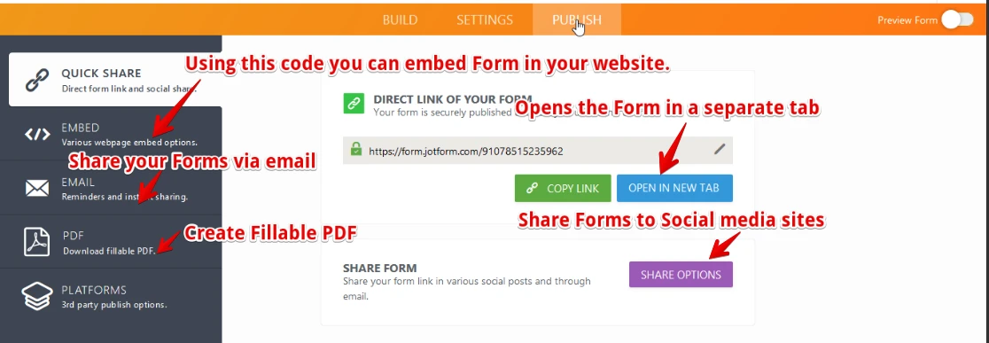 How to embed Form in my website? Image 10