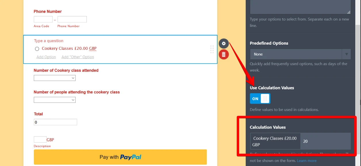 How to set up user defined calculations in the PayPal checkout option? Image 10