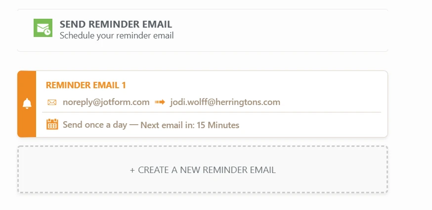 The form is not sent to the users via the reminder email Image 10