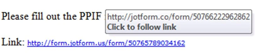 Form URL pasted is directing to an incorrect form Image 1 Screenshot 20