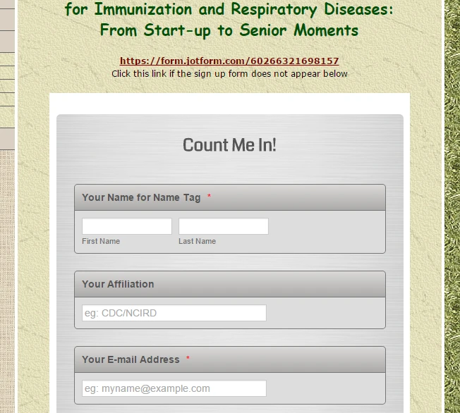 The embedded registration form has suddenly disappeared from my webpage Screenshot 20