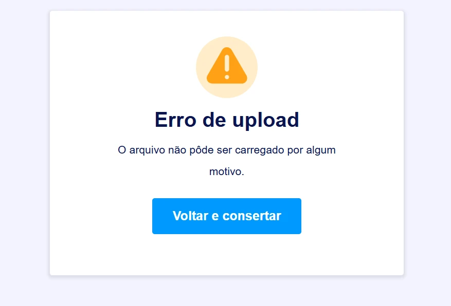 Erro de upload formulario Image 1 Screenshot 20