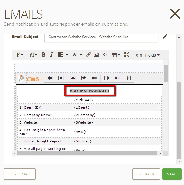 Can I get the headings from my forms to show in notification emails? Image 1 Screenshot 20