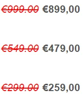 come posso inserire un importo barrato per mostrare lo sconto? Image 1 Screenshot 20