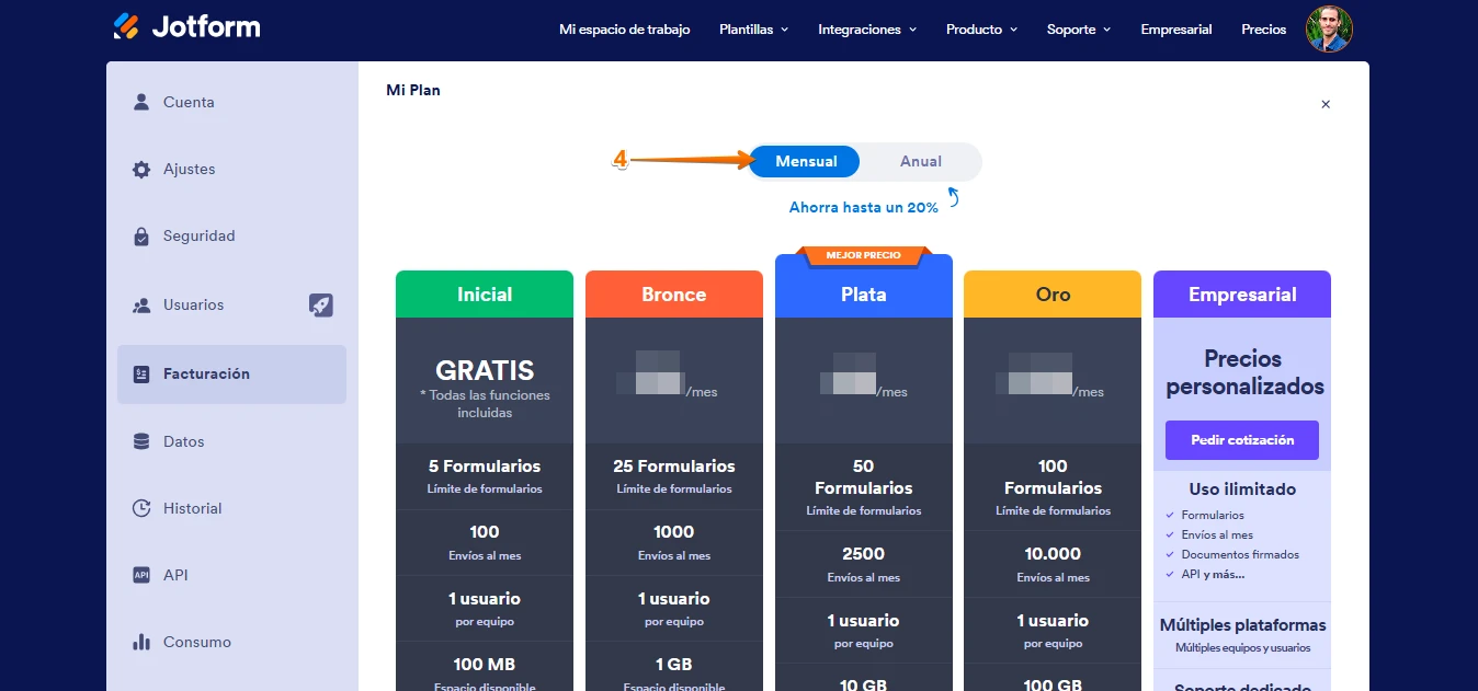 Tengo que ampliar el plan de mi cuenta Image 2 Screenshot 41