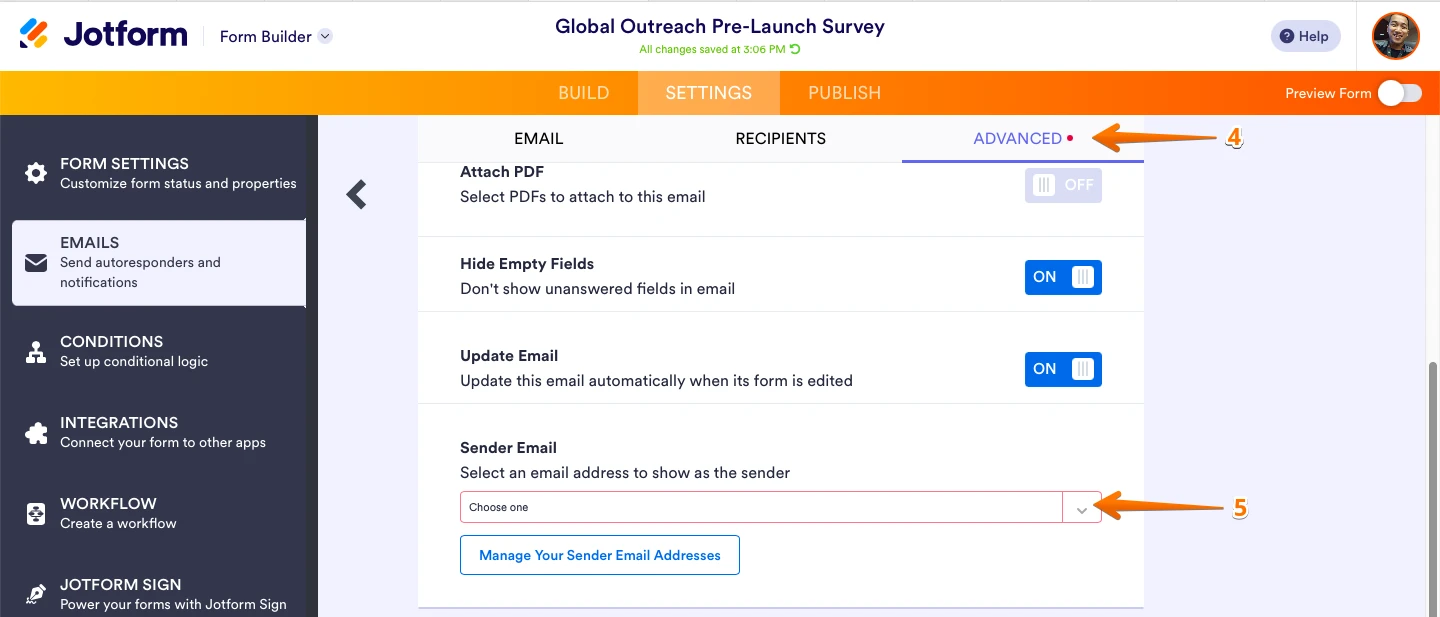How to select sender email Image 2 Screenshot 41 Screenshot 114