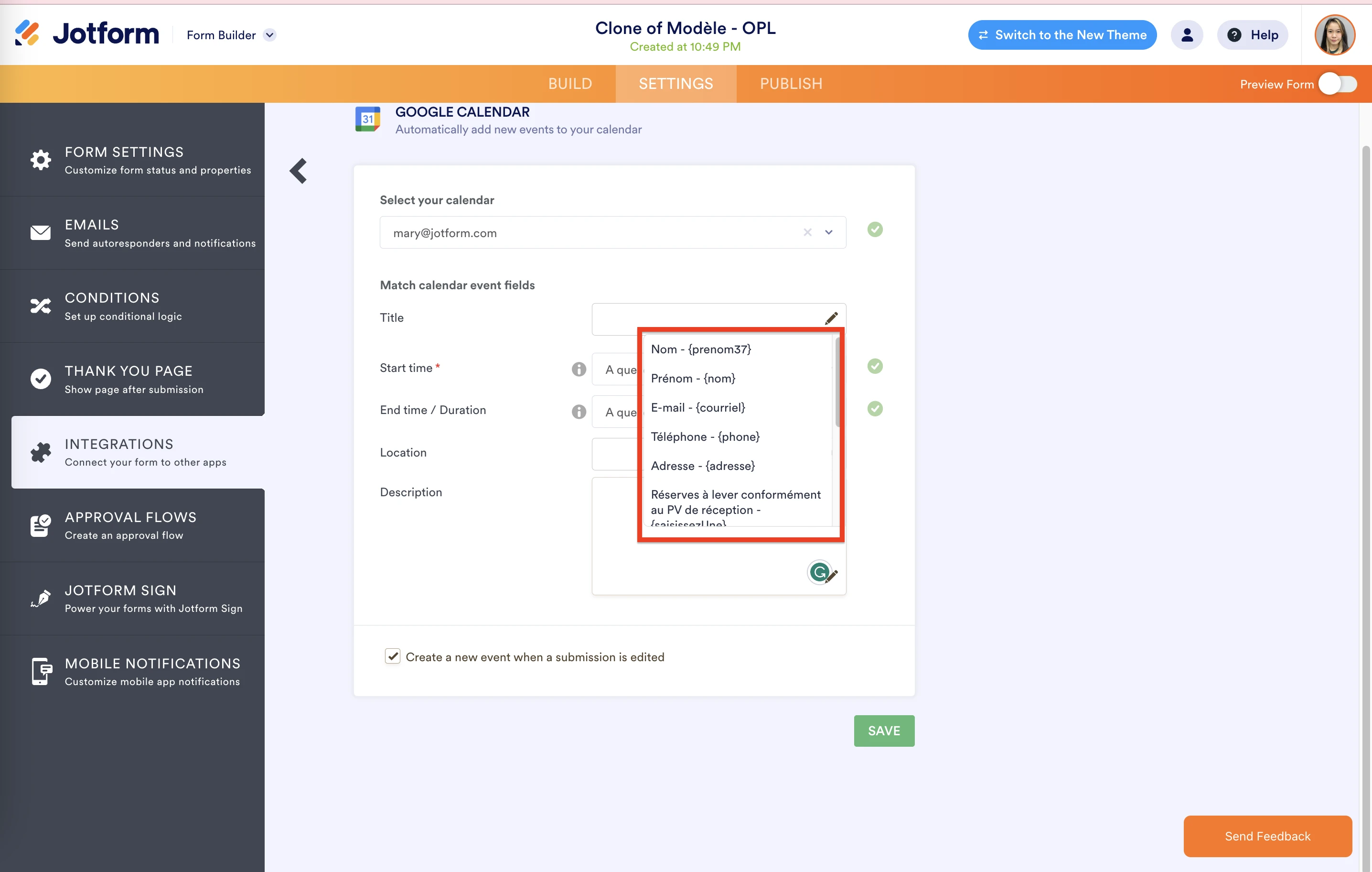 How to add Form Title in Google calendar integration Image 1 Screenshot 30