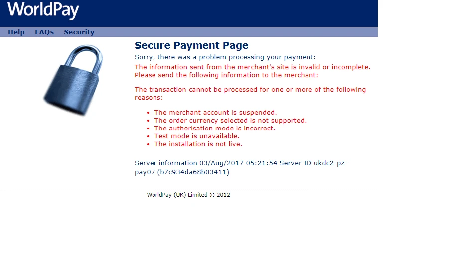 Unable to turn off Test Mode of WorldPay payment tool Screenshot 20