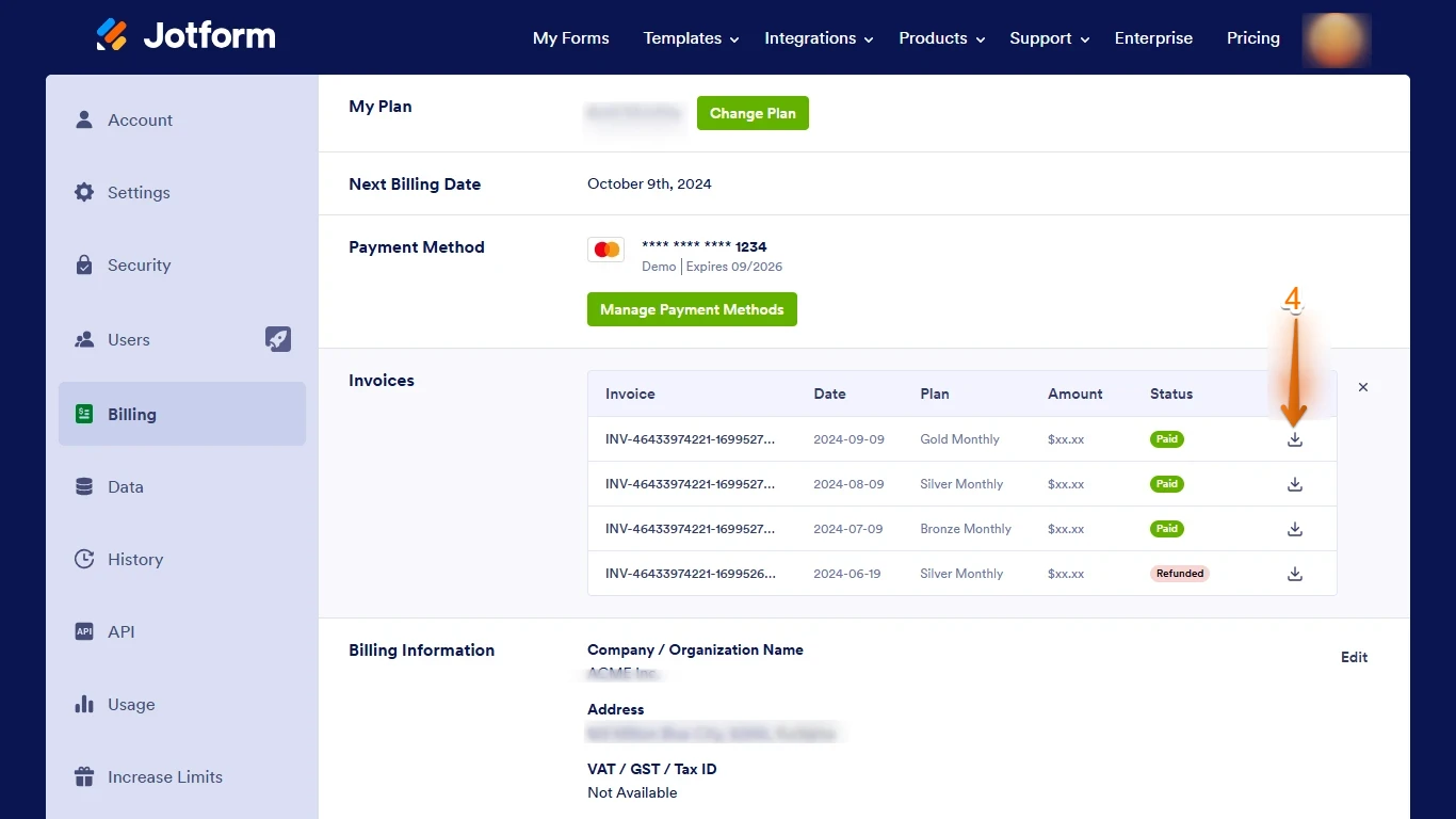 Ver factura en Configuración de cuenta Image 2 Screenshot 41
