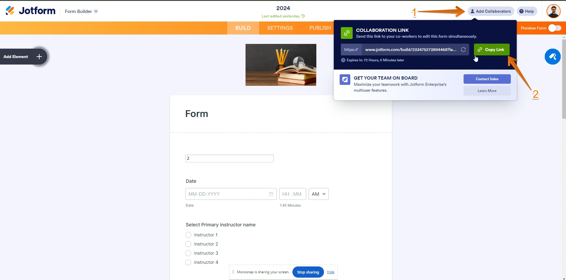 we need more than one person to access our jotform non profit acount Image 1 Screenshot 20 Screenshot 10 Screenshot 10