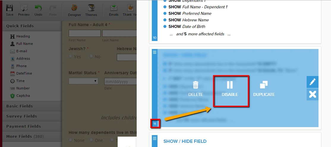 Conditional logic to show/hide specific fields is not working Image 2 Screenshot 51