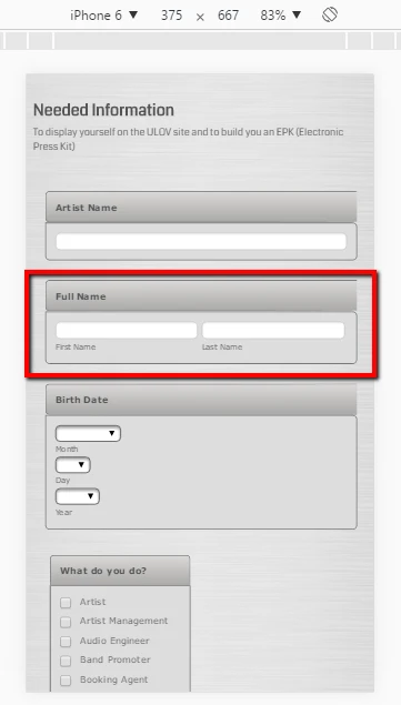 Make form mobile responsive Screenshot 20