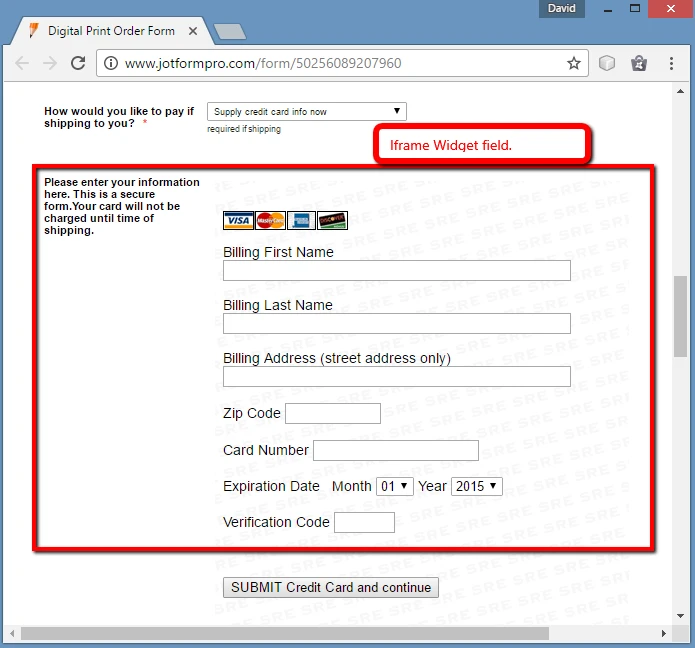 iFrame widget not using updated address of non JotForm form Image 2 Screenshot 51
