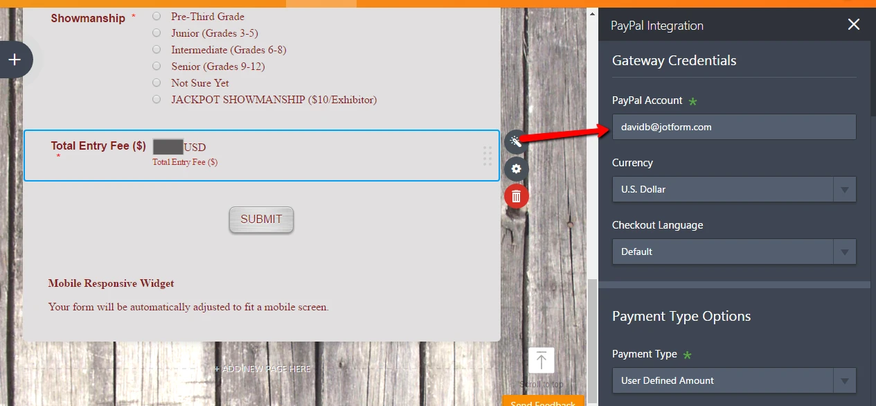 How can I set up PayPal on my form? Image 2 Screenshot 41