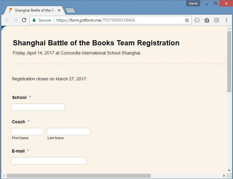 Forms are not being displayed in China Screenshot 20