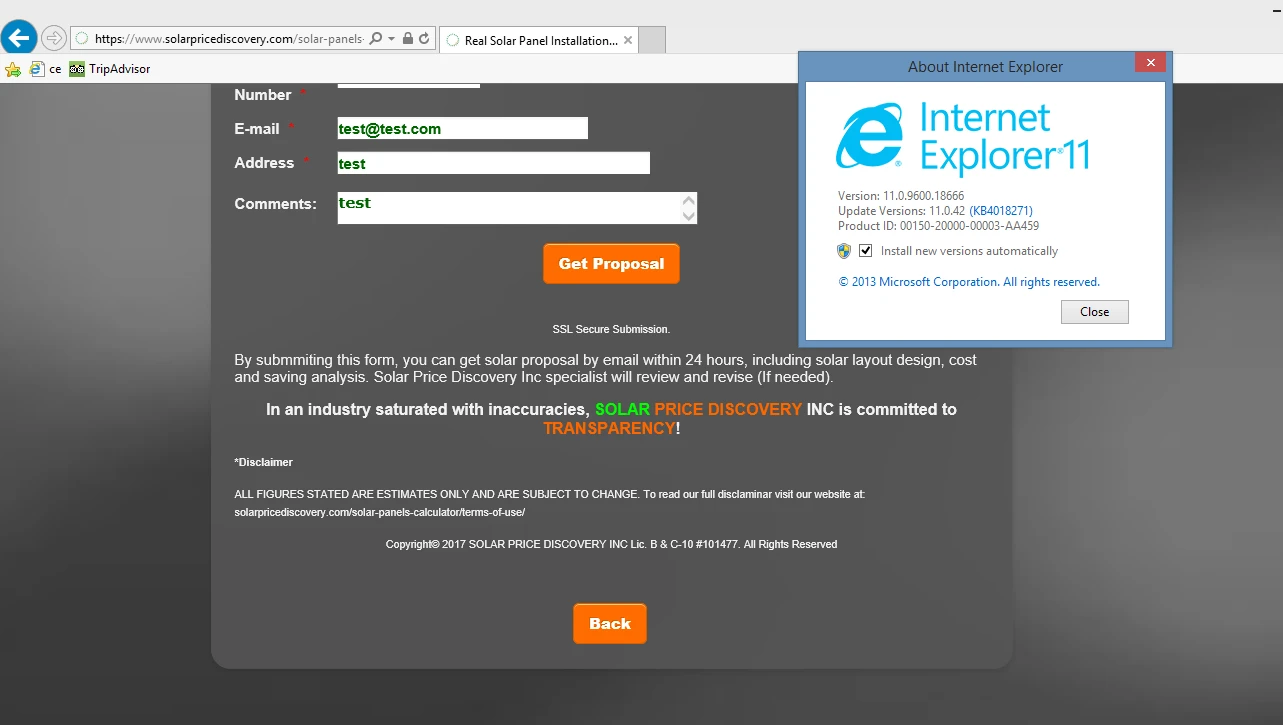 Form embedded on WordPress not showing in IE Image 1 Screenshot 20