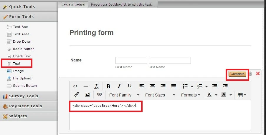 How can I print only one page on my form? Image 1 Screenshot 20