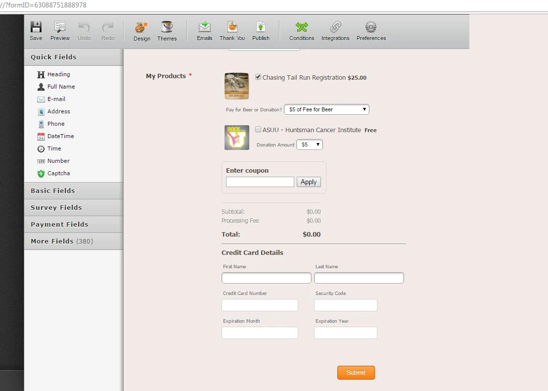 Braintree payment widget just disappears after making changes Screenshot 41