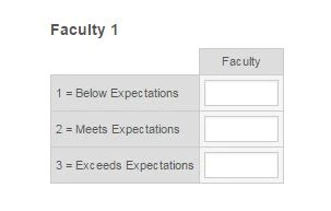 Is there a way to set the Student Faculty rating so user can only select one? Image 1 Screenshot 30