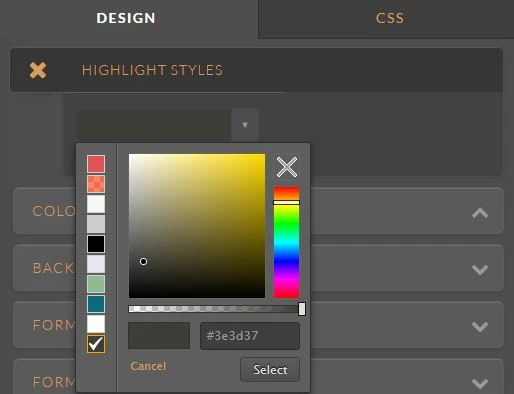 How can I edit the color of the selected question area (change from the default cream color)? Image 3 Screenshot 62