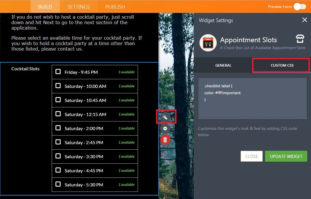 Appointment Slot Widget text color Image 1 Screenshot 20