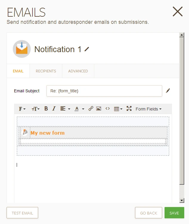 How can we get the email in the same format as the submitted form? Image 1 Screenshot 20