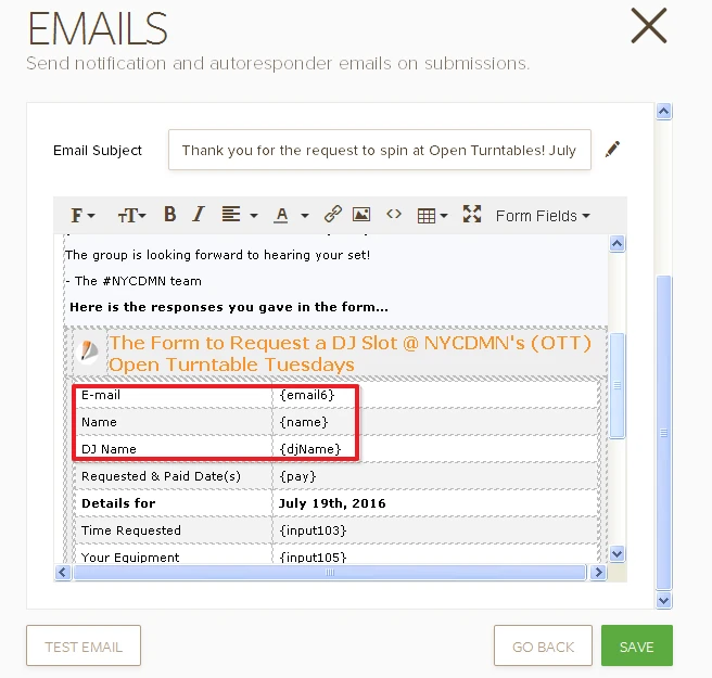 Autoresponder Email Fields keep rearraning automatically, this shouldnt be happening! Image 1 Screenshot 30