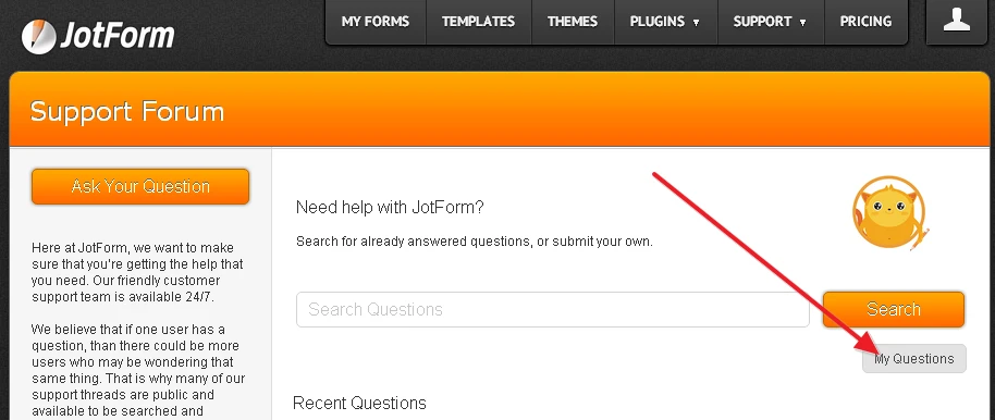 How do I hear back from JotForm after asking a question here? Image 1 Screenshot 20