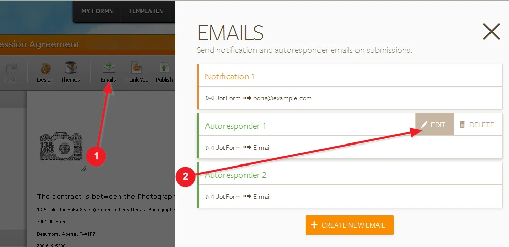 Can I set up JotForm to automatically email the signed form to the clients Image 1 Screenshot 30
