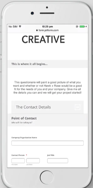 Problem Viewing my form on iPhone embedded in my SquareSpace site Image 1 Screenshot 30