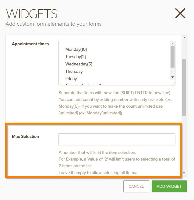 Appointment Slots widget: Can I turn the checklist options into a dropdown mode slots? Image 2 Screenshot 51