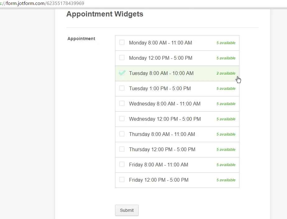 Do you have an Appointments form function? Image 1 Screenshot 20