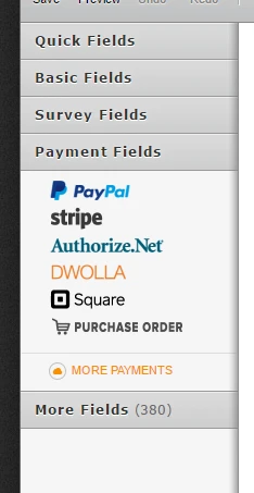 Can a payment gateway service provider develop its own JotForm payment integration widget? Image 1 Screenshot 20