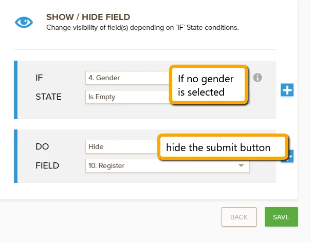 How can I set submission limits by Gender? Image 2 Screenshot 41