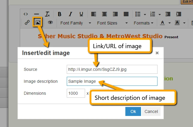 How do I successfully add an image inside text selection? Image 1 Screenshot 30