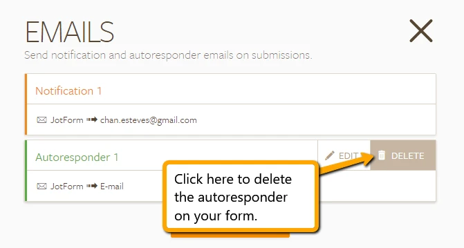 Disabling the autoresponder to the form submitter Screenshot 41