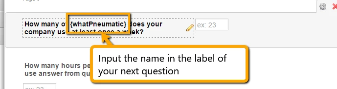 Using answer from previous question in label of next question Screenshot 72