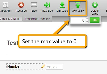 Form Builder: Allow decimal numbers for the Maximum and Minimum Values in the Number Field Screenshot 60