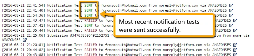 Why am I not getting notifications to a Hotmail account? Image 1 Screenshot 20