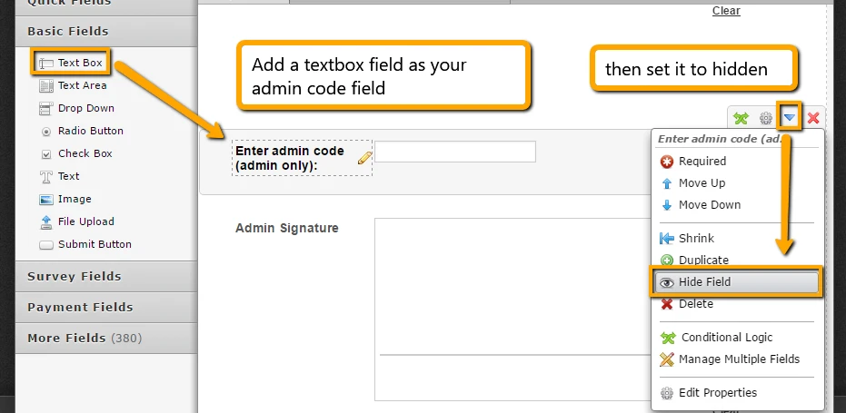 How can I add a signature field that only shows up on the submitted form?? Image 1 Screenshot 50