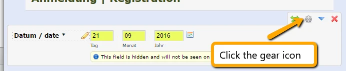 How can I put an automatic date stamp field in the form, that acts as a conditional field? Image 1 Screenshot 30