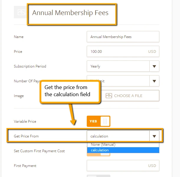 Managing payment option types Screenshot 82